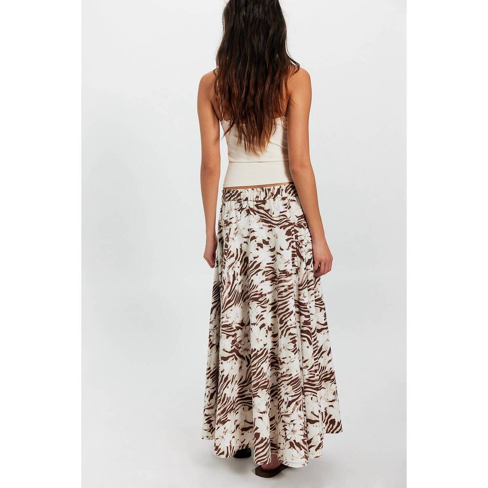 NEW FREE PEOPLE zephyr bustle skirt in chocolate - Picture 5 of 5